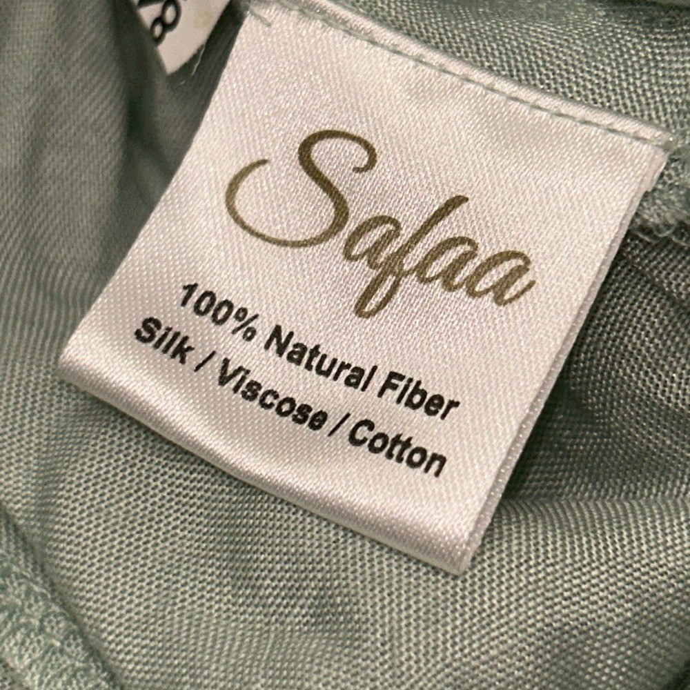 NWT Safaa Sage Green Anarkali Kurta Chikankari & Ari Kasab Embroidery Size small