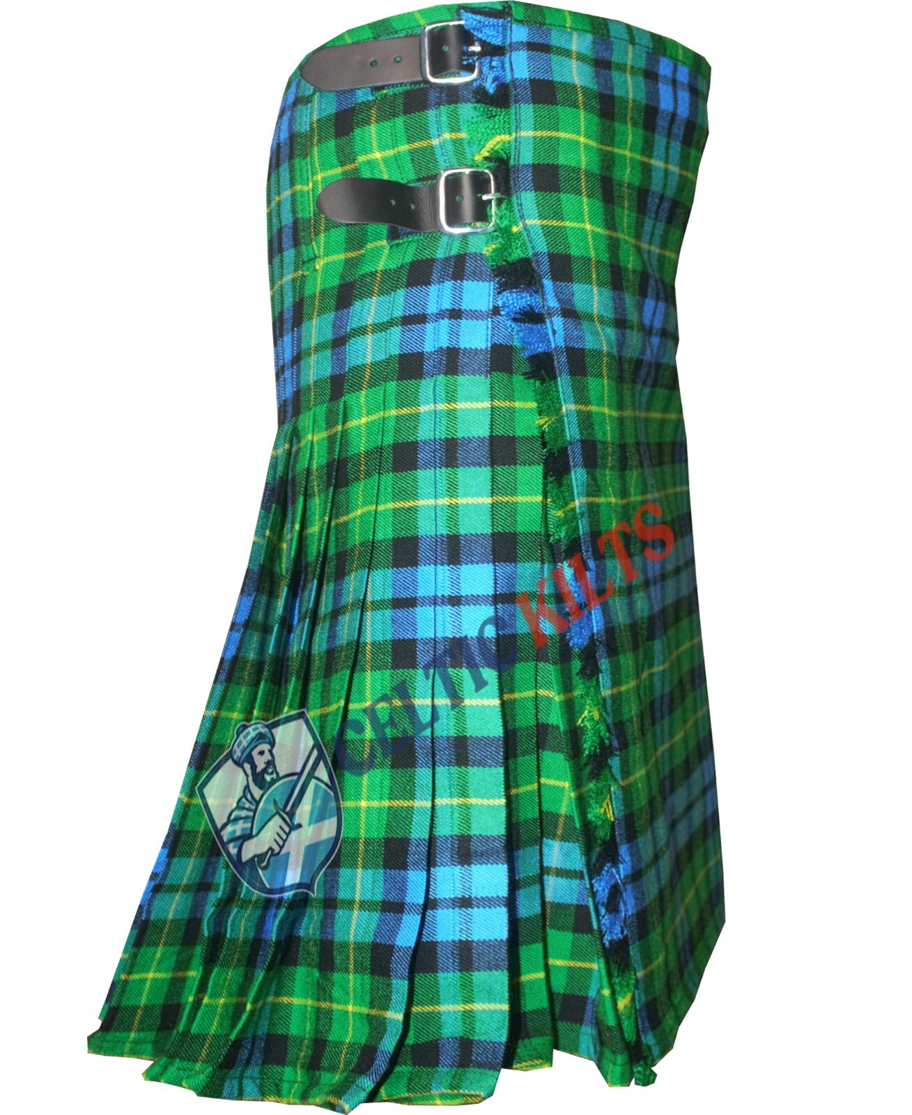 Scottish Traditional Handmade Green Clan Tartan 8 Yard Tartan kilt for Man kilts