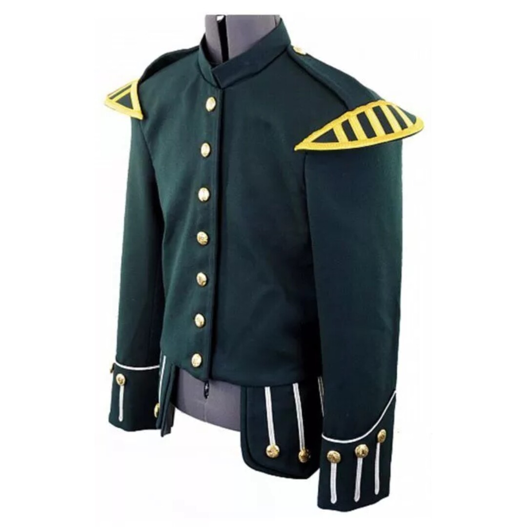 Doublet Kilt Jacket Scottish Military Piper Men’s Wool Tunic Drummer Uniform