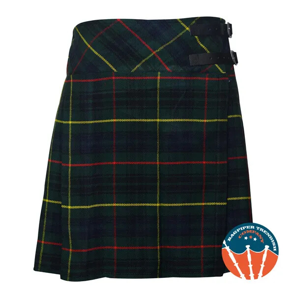 Women’s Stewart Hunting Plaid Mini Skirt with 16″ & 20″ Length Tartan Pleats