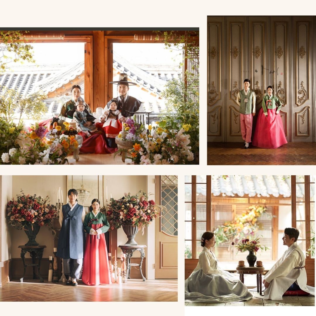 Korean Traditional Dress Silk Hanbok Set-Mint & Pink / Petticoat & Hanbok Bag