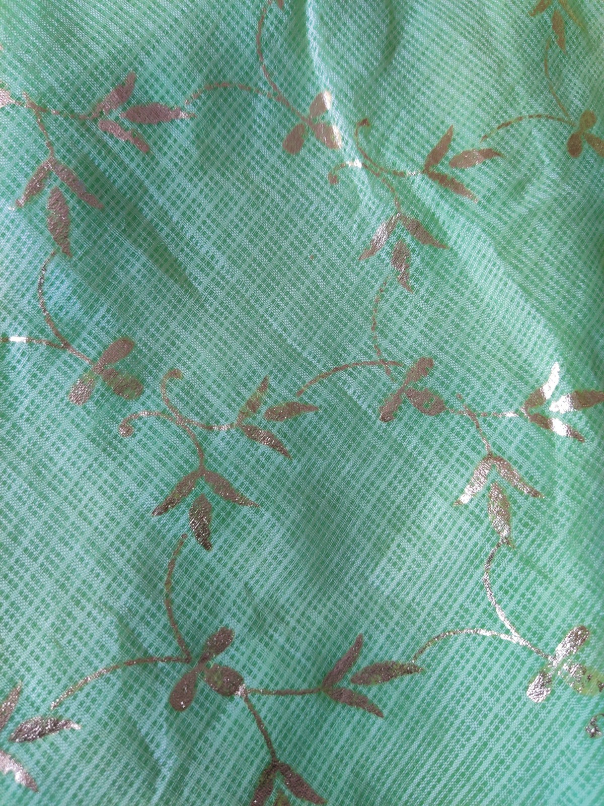 Green Pink Gold Embroidered fancy frock with tights Set Girls 3-4 Yrs