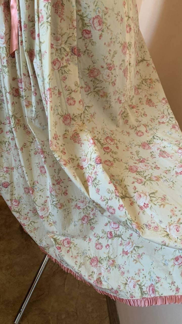 Alpenfee Dirndl Dress Apron Floral Lace Up Trachten Oktoberfest EU 42 Romantic