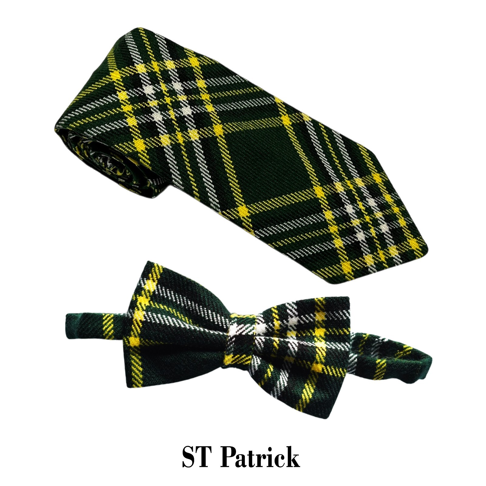 Men’s Scottish ST Patrick Tartan Bow & Tie Formal bow tie For Wedding