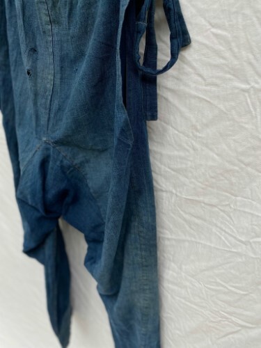 Japanese 1940-60’s Vintage Cotton Monpe Noragi Pants Indigo blue men
