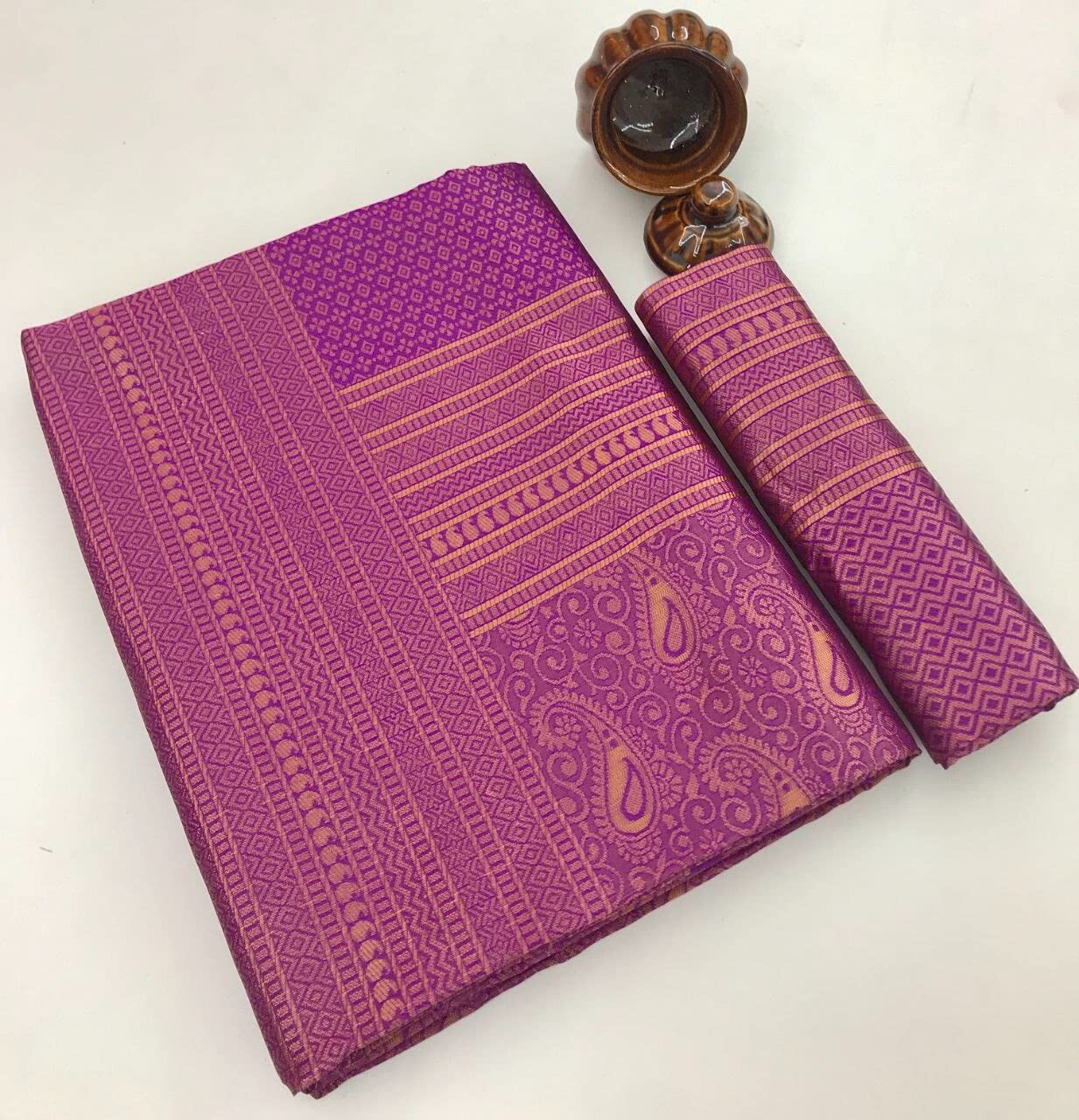 TRADITIONAL PARTY WEAR SOFT SILK INDIAN WEDDING WEAR KANJEEVARAM SAREE SARI