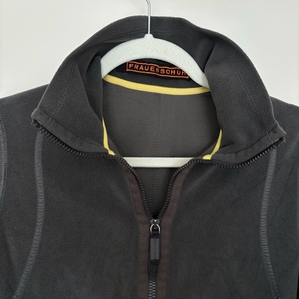 Frauenschuh Women’s Gray Velour Jacket full Double Zip Size S (6)