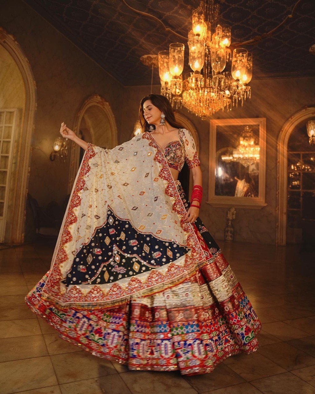 Designer Navaratri Lehenga Choli For Women Party Wear By Aadat Export
