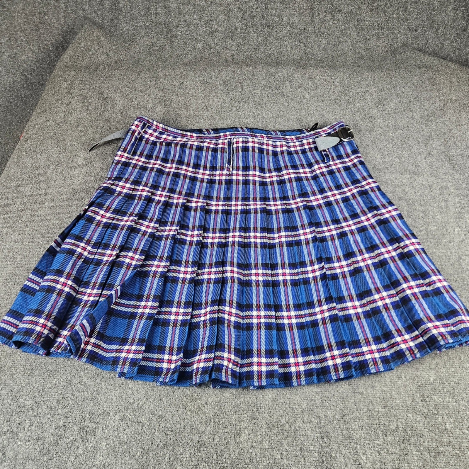 The Scottish Kilt by The Celticland Blue Plaid Pleated Kilt Mens Size 46-48