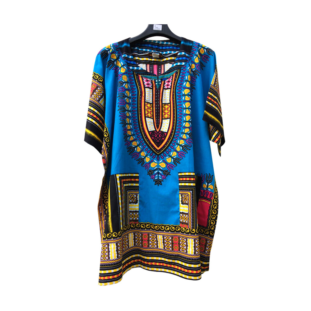 Unisex Traditional African Prints Dashiki Dress Shirt Free Size