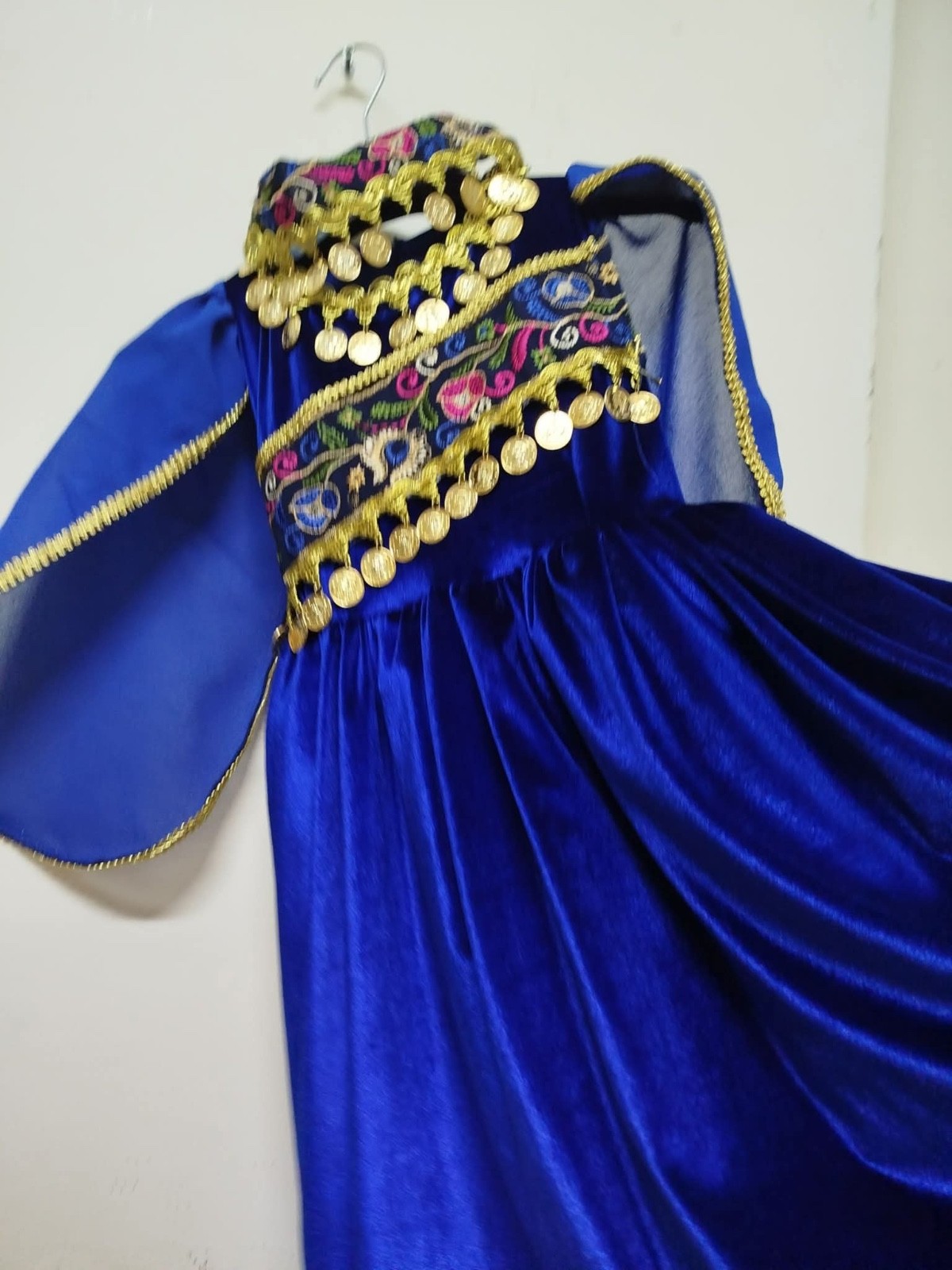 Authentic Palestinian Kids Thobe – Velvet Embroidery from Nablus – Girl’s Tradit
