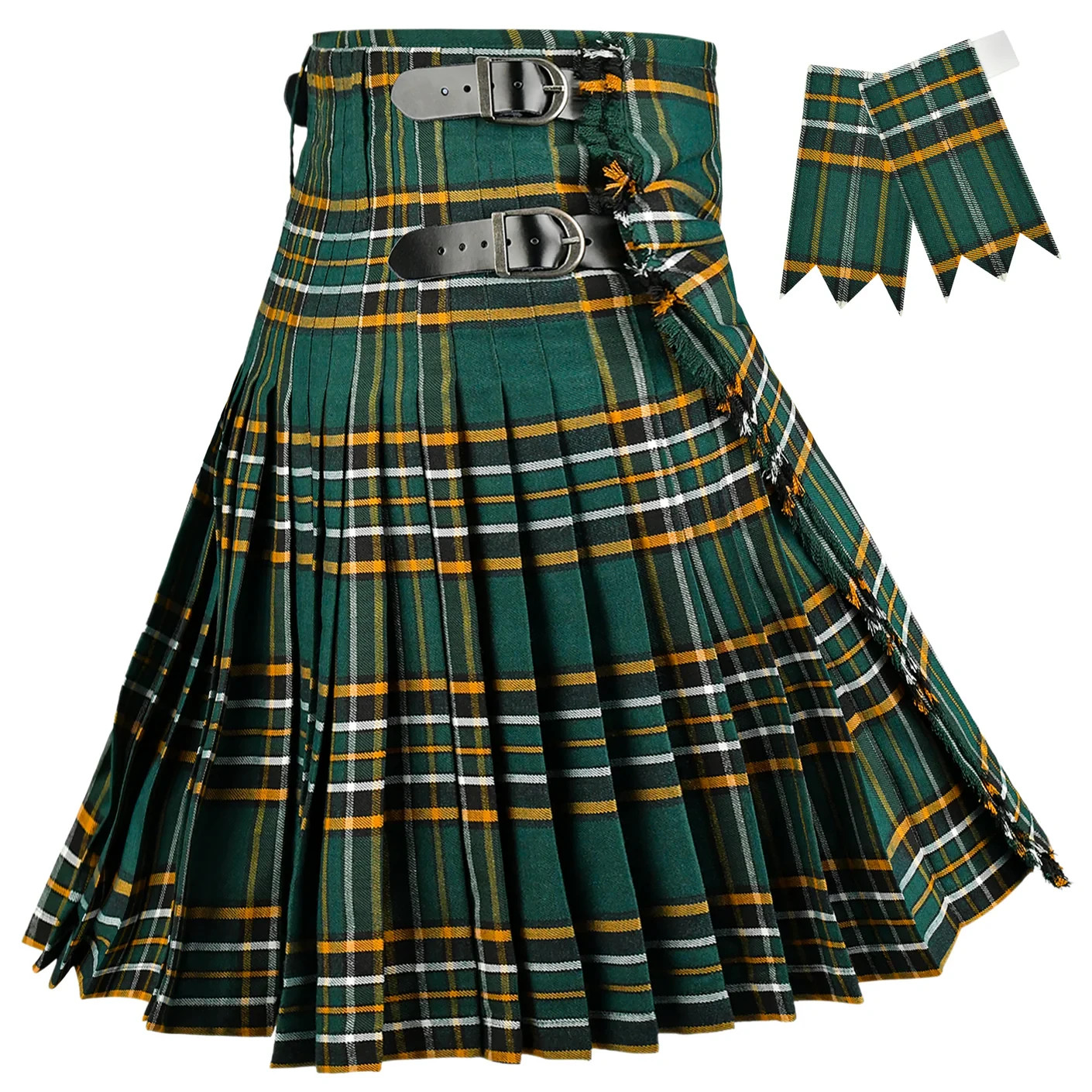 Kilt for Men I Scottish Tartan Kilt Polyviscose 8 Yard Traditional Mens Kilt