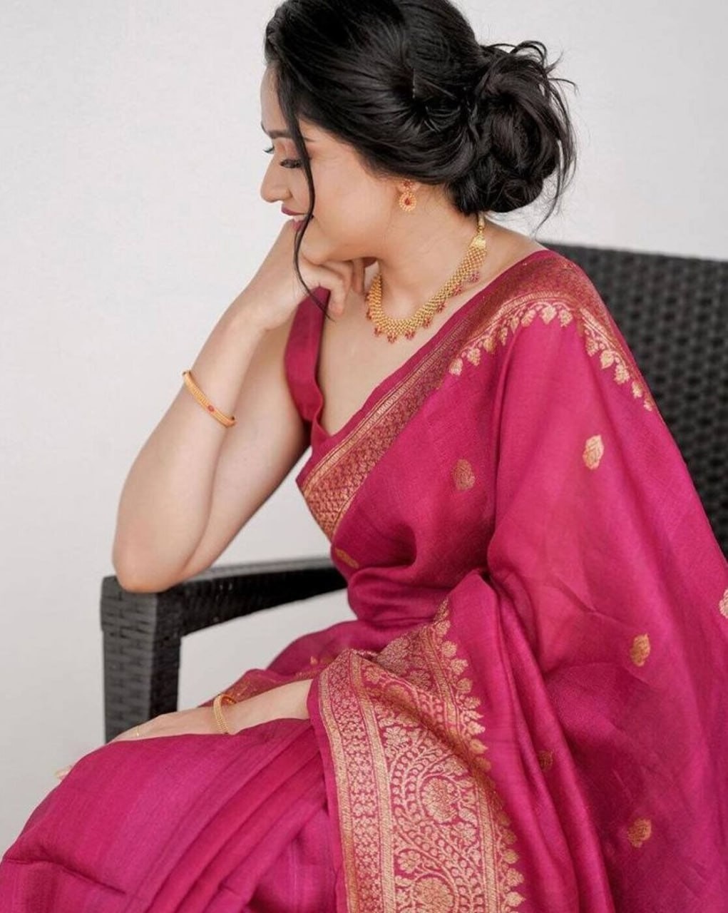 Designer Sari Bollywood Bridal Silk Saree Blouse South Indian Party Wear Saree