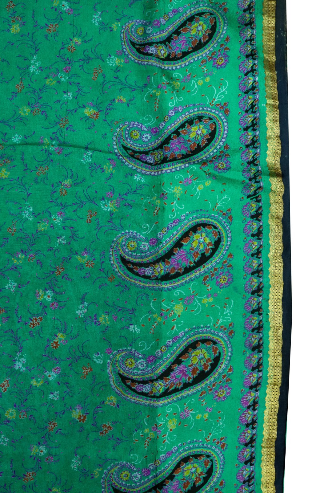 Vintage Chiffon Silk Saree, Lightweight Fabric for DIY & Sewing CS1240