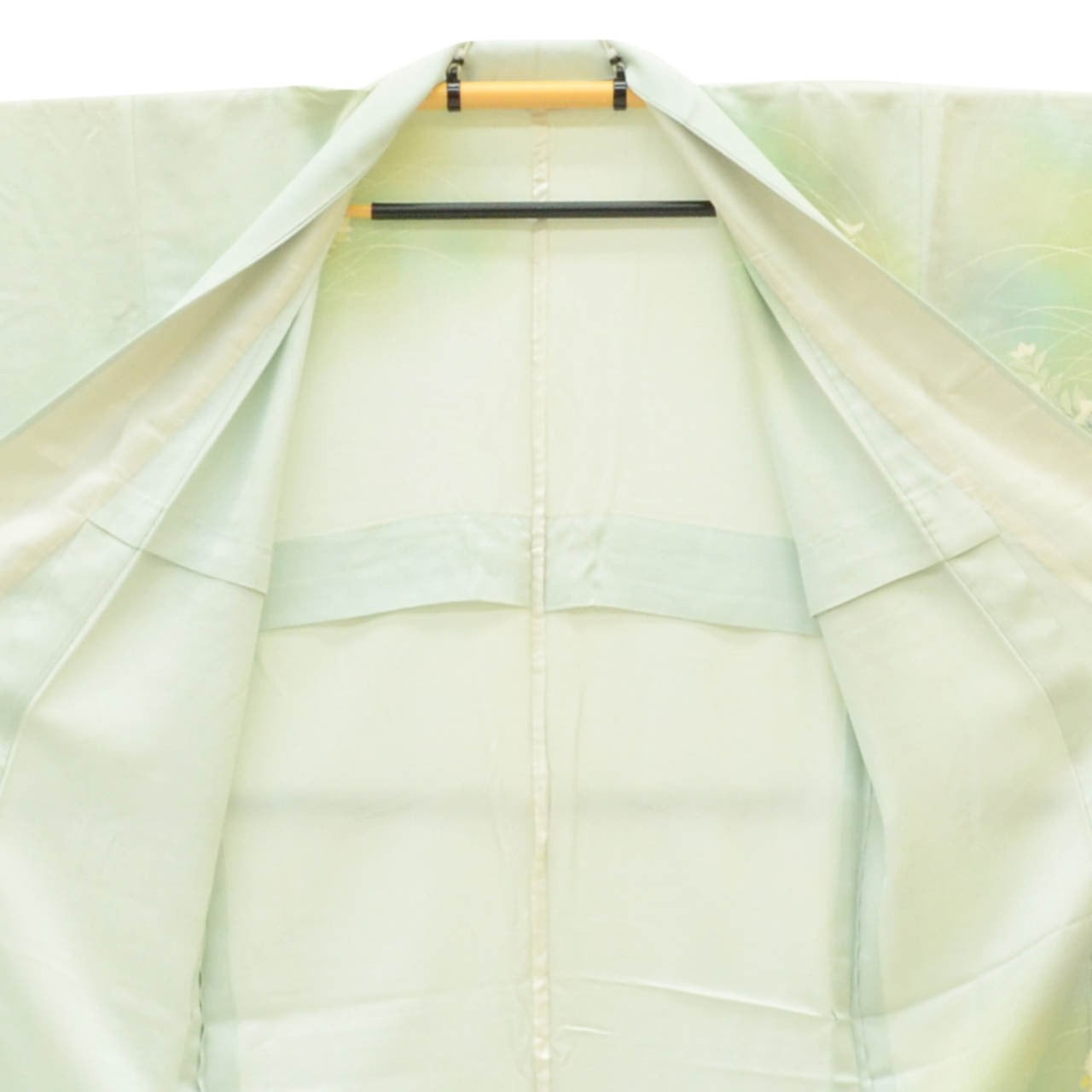Vintage Japanese Kimono | Houmongi | Green Silk | uu1132b