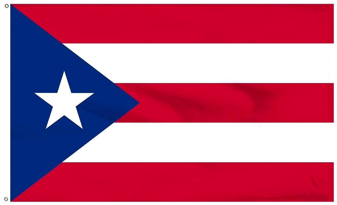 Puerto Rico Rican 3′ x 5′ Flag w/ Grommets to Hang Pride Country Soccer Banner