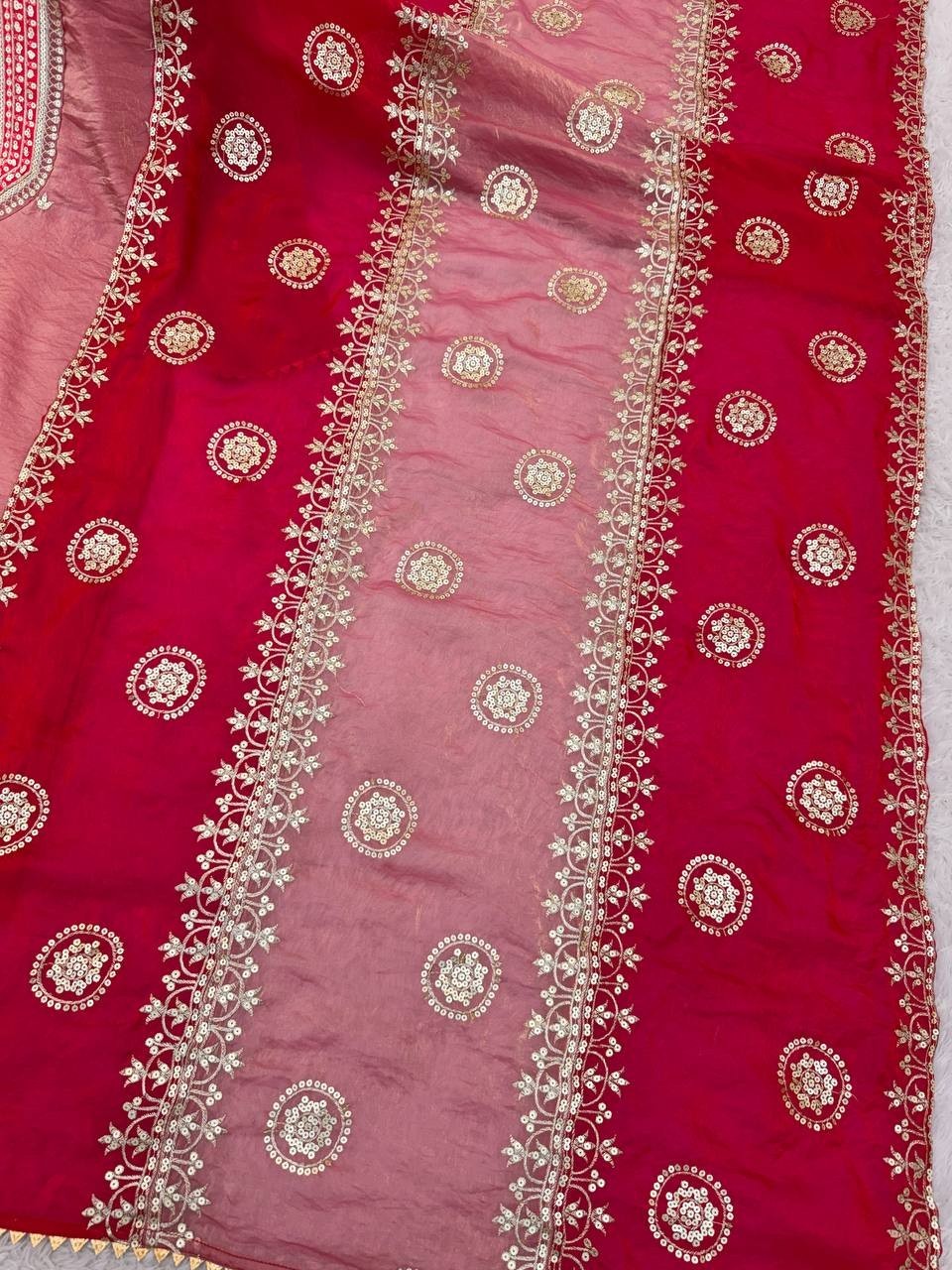 Bollywood Style Silk Pink Salwar Kameez With Fancy Dupatta For Party Wear