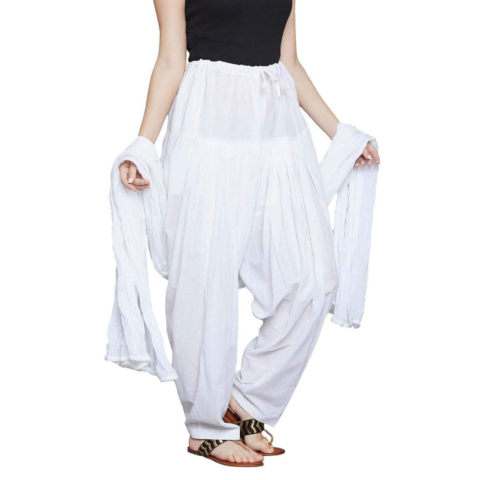 Cotton Semi Patiala Salwar with Dupatta Set Ethnic Wear Free Size For Women’s