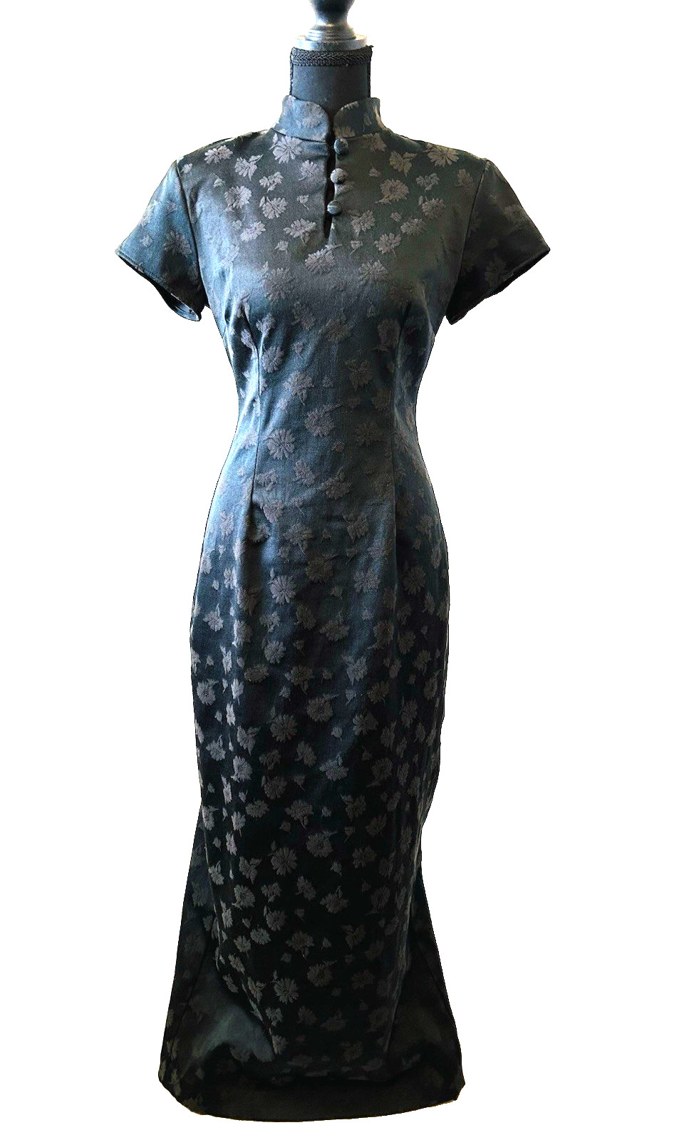 Harlow Nites Women’s Black Jacquard Cheong-sam Dress Size 6 MPN 9507189