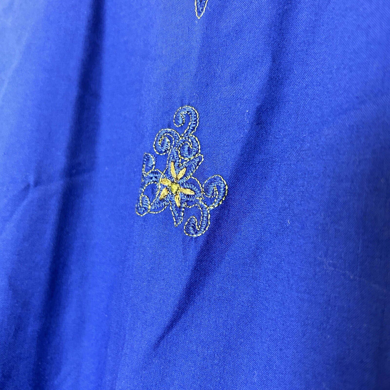 Indian Garment Saree Womens Extra Large Blue Yellow 3 Piece Set