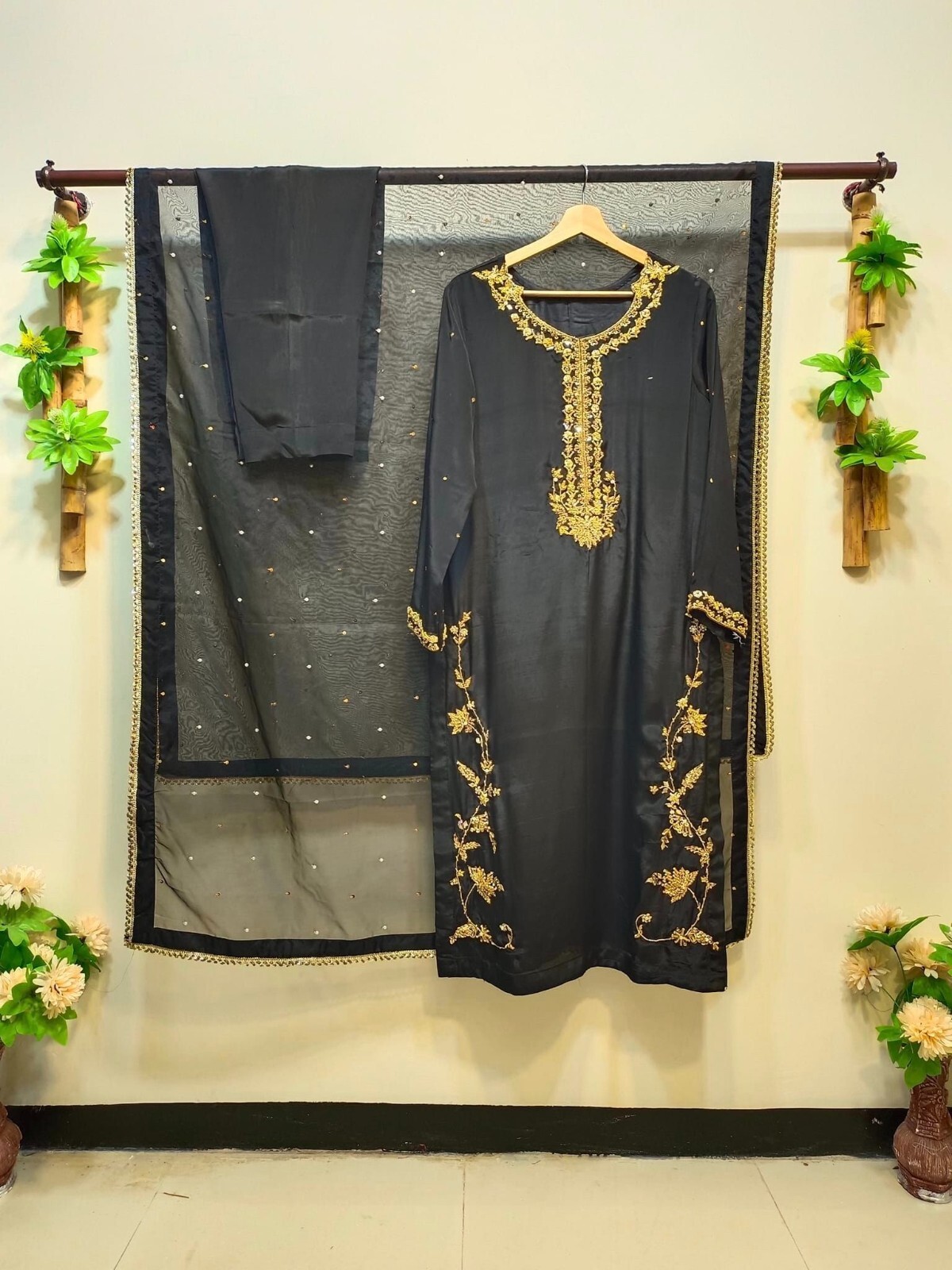 New Pakistani Handmade 3 piece suit special gift wedding dress