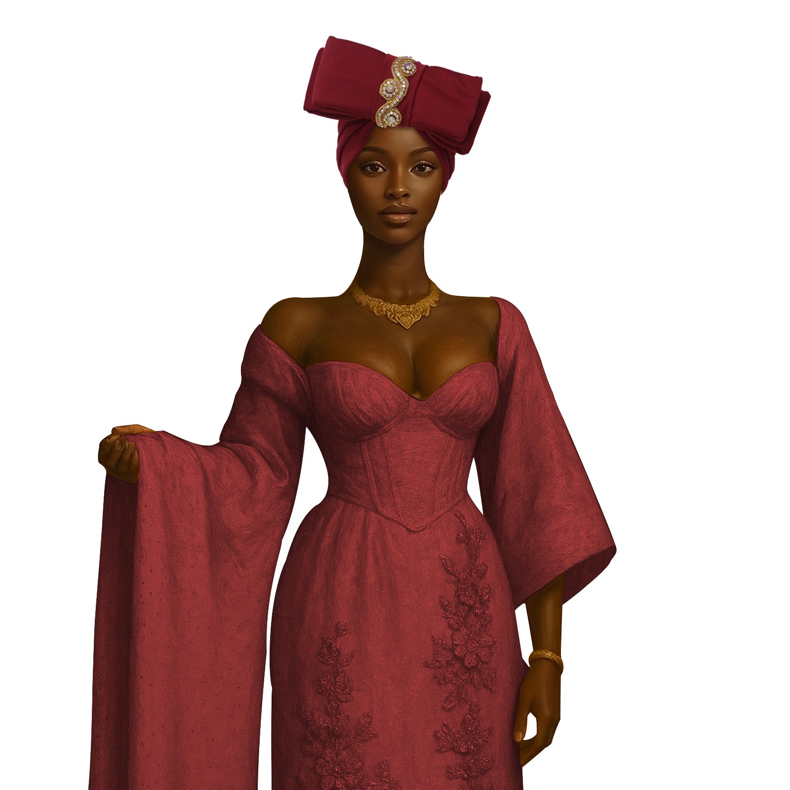 New Africa Tradition Turban Cap Bow Diamond Wrap Hat Auto Gele Birthday Headwear