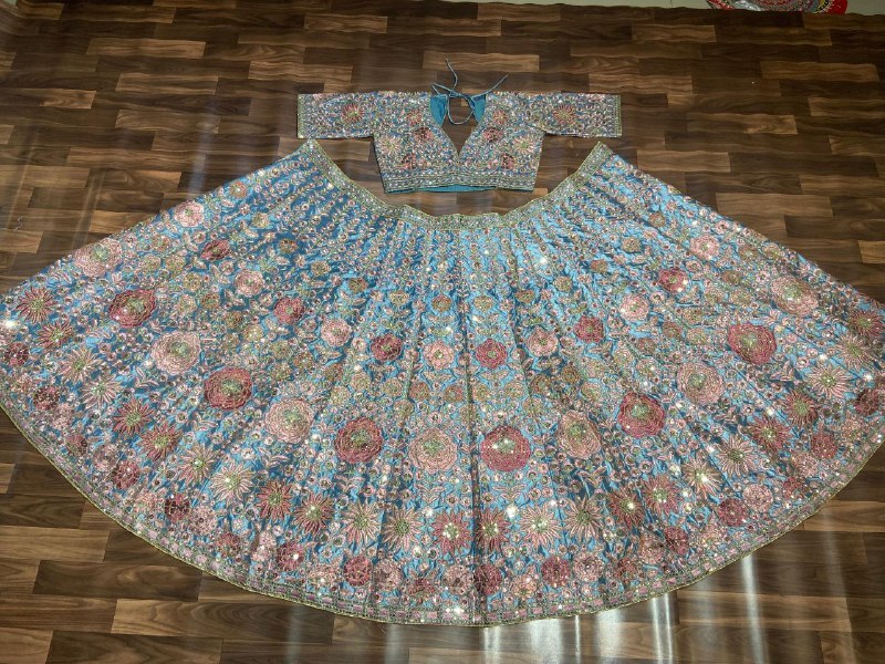 Wedding Designer New Attractive Malay Satin Silk Lehenga Choli Fancy Dupatta