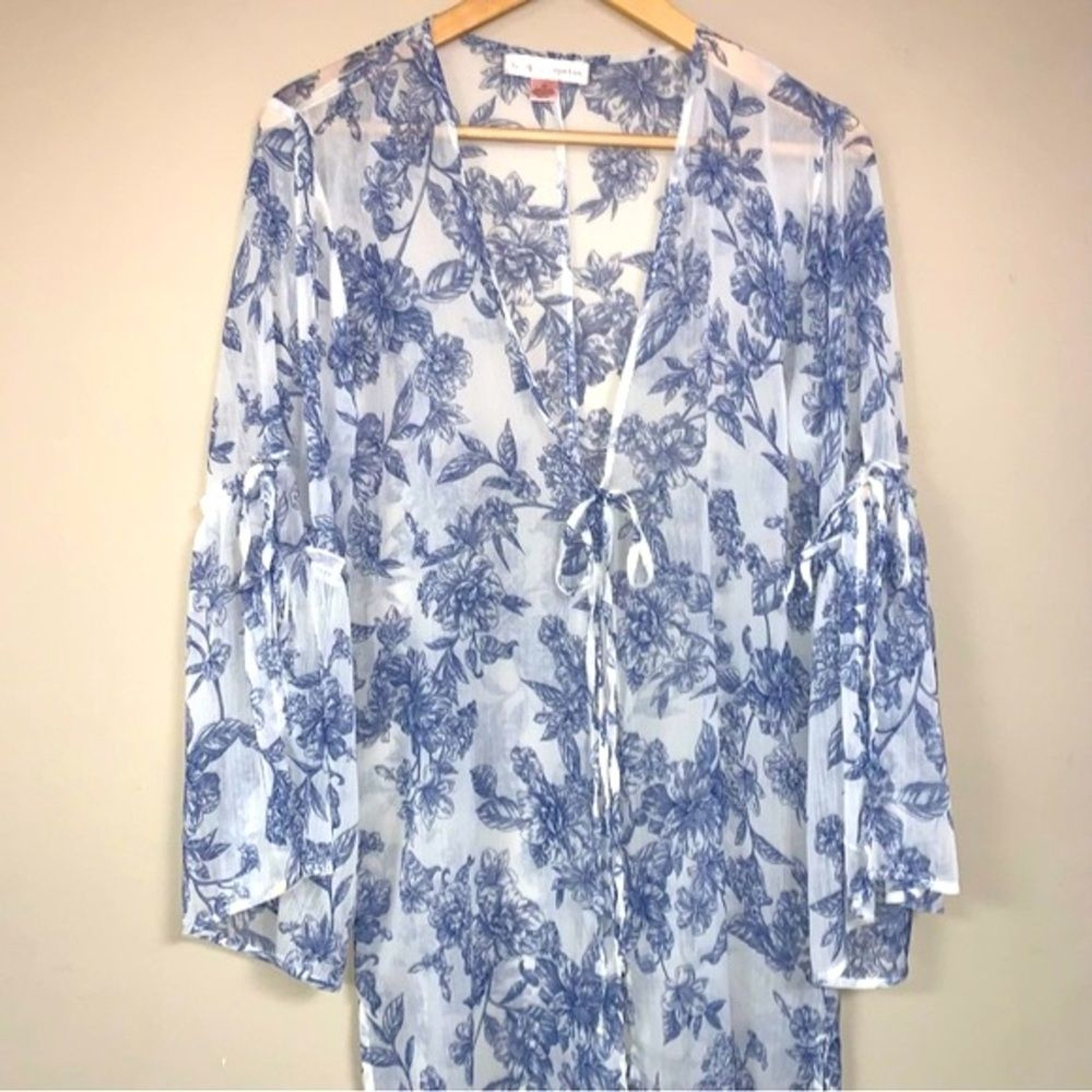 Band of Gypsies Bohemian Kimono Duster Cardigan Women’s XS Med Robe Toile Floral