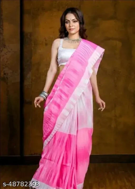 New Pure Khadi Cotton Saree For Women Indian Sari With Running Blouse Party Wear