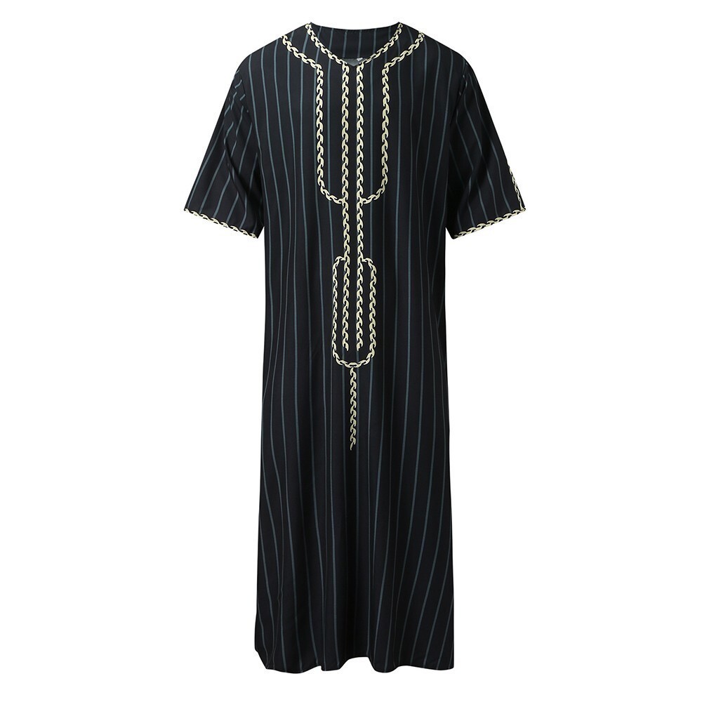 Mens Muslim Clothing Saudi Arab Jubba Kaftan,Dishdash,Thobe,Long-Sleeve