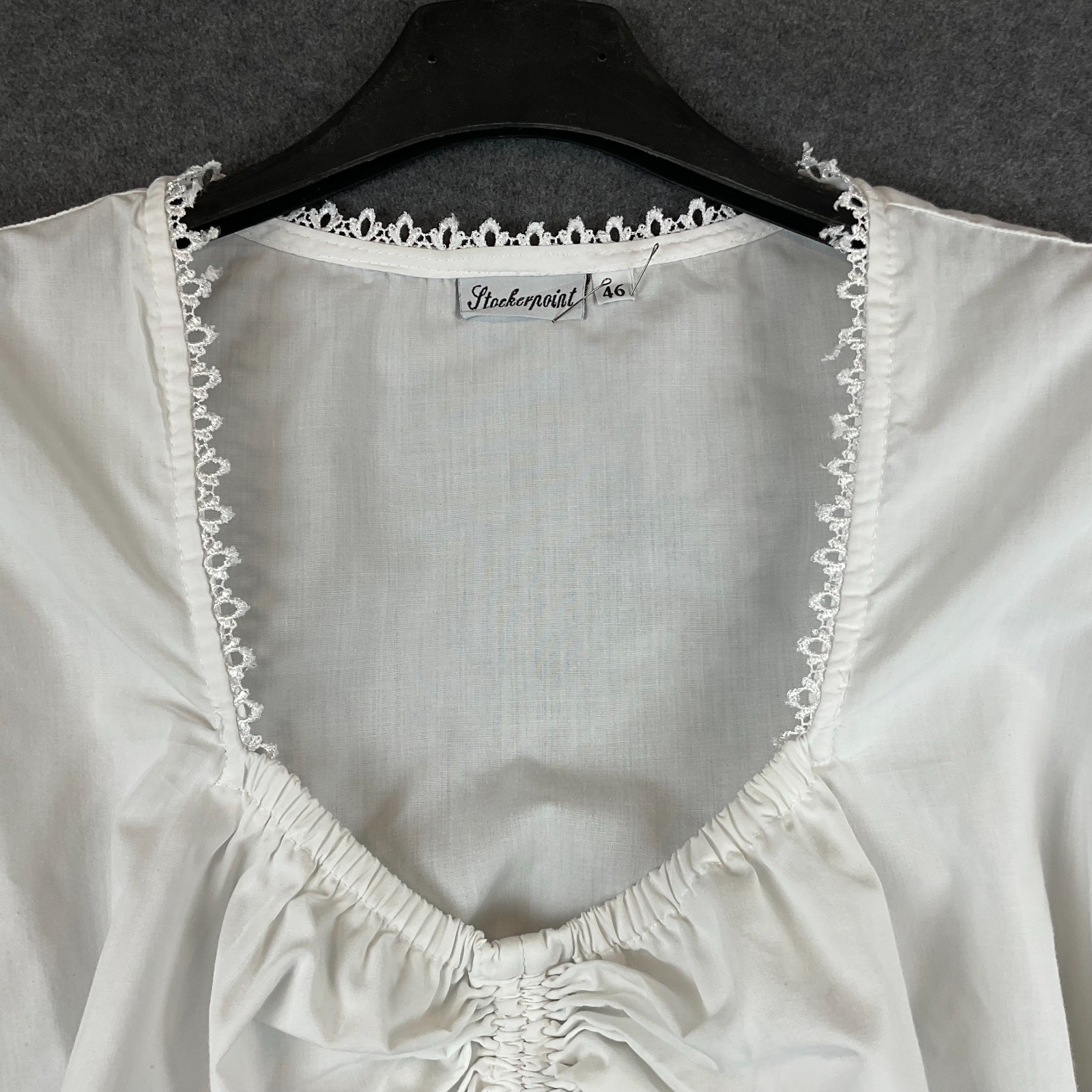 Dirndl Blouse Germany Bavarian Top Trachten Octoberfest Folk Festival Size 46/XL