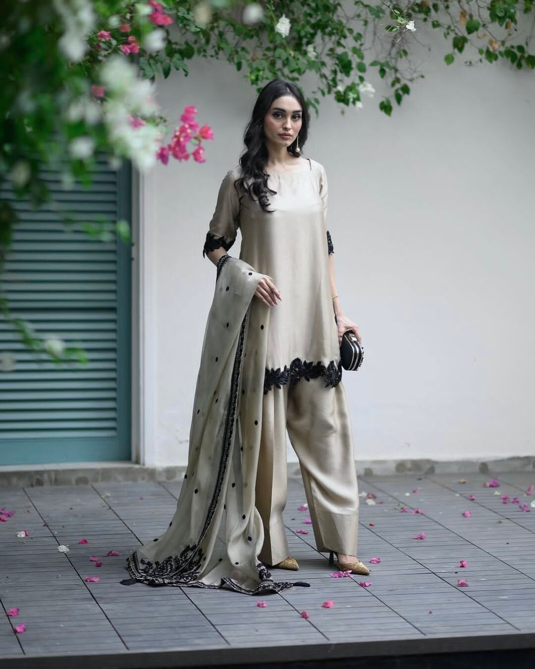 3 Piece Pakistani Designer farshi shalwar suit