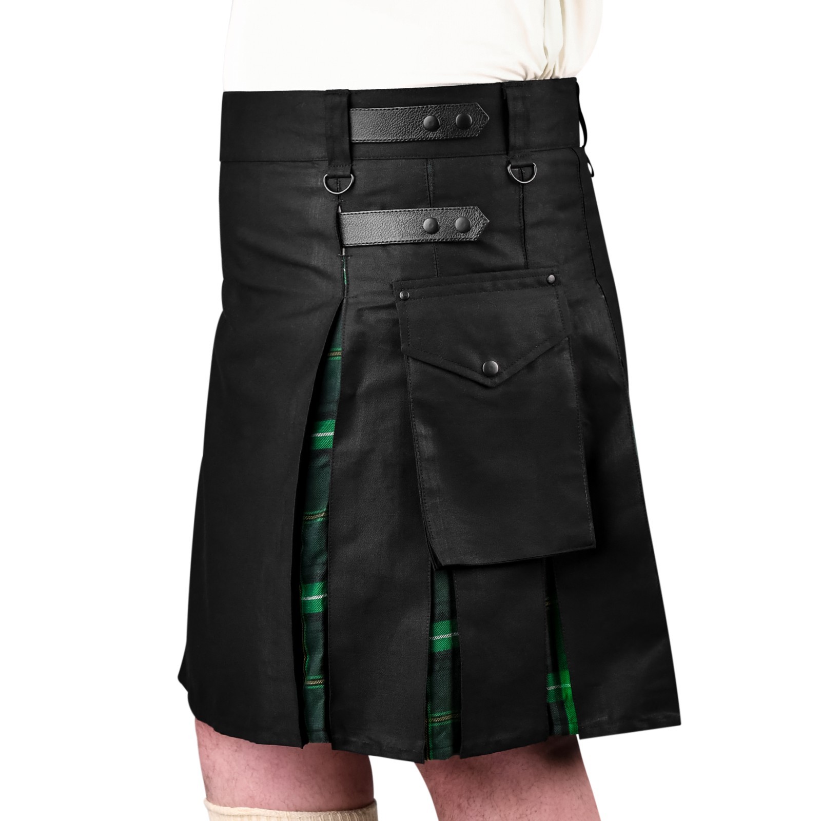 Hybrid Utility Kilts for Men Scottish Traditional Kilt with Flashes (Celtic)