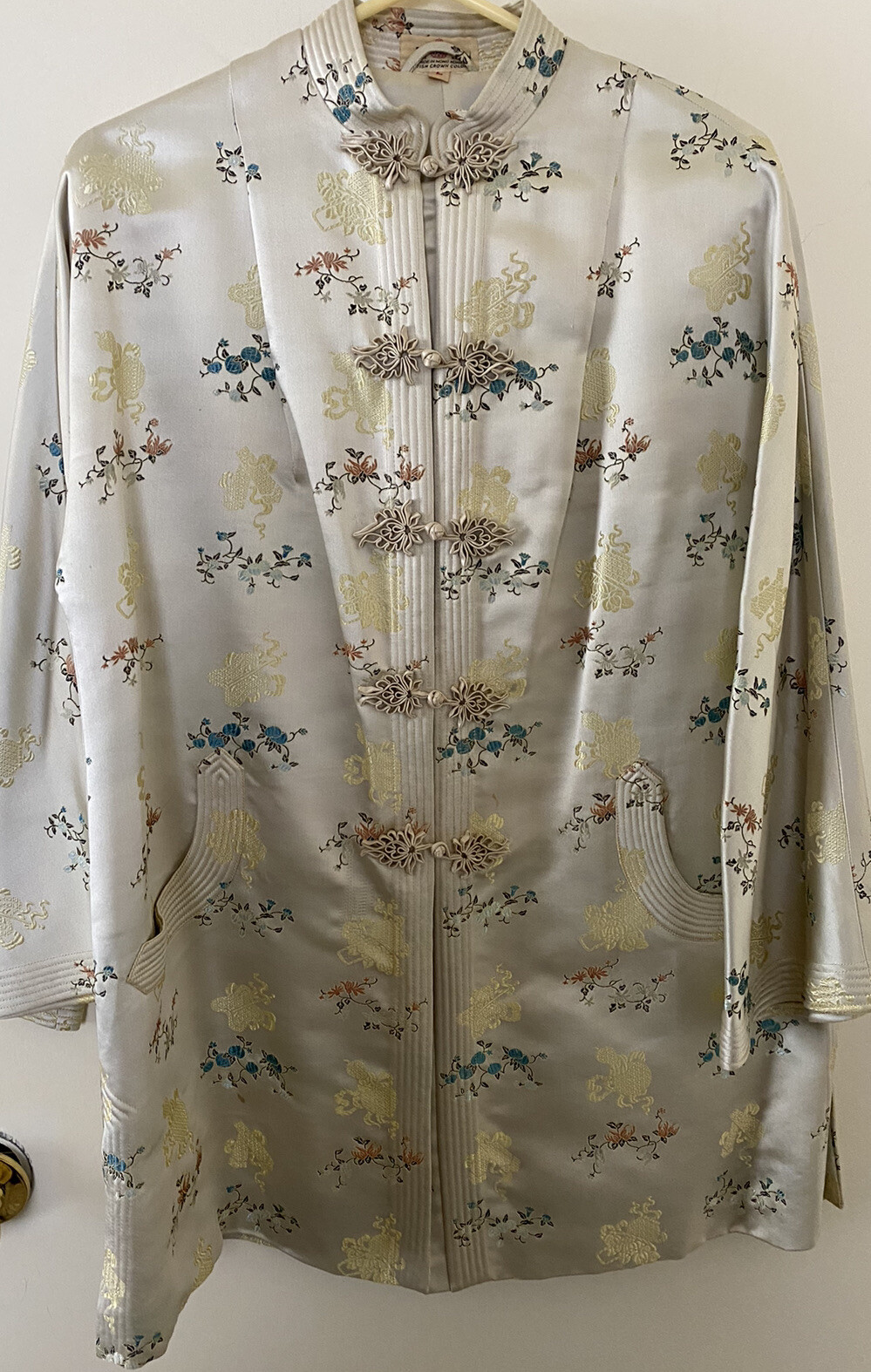 Vintage Dynasty ,Hong Kong, British Crown – Silk Brocade Jacket-Adult (L)
