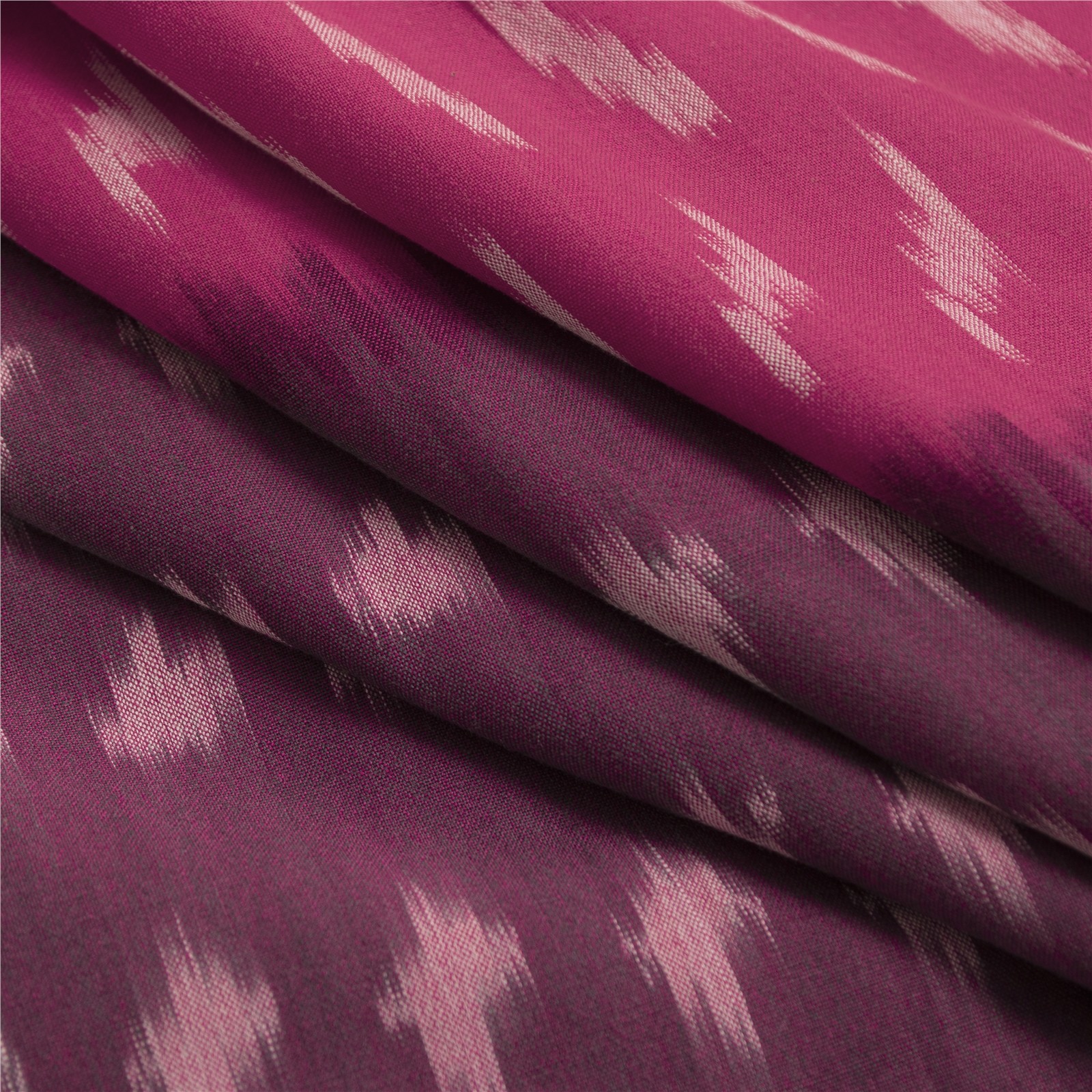 Sanskriti Vintage Sarees Red Ikat Handwoven Sambhalpuri Pure Cotton Sari Fabric