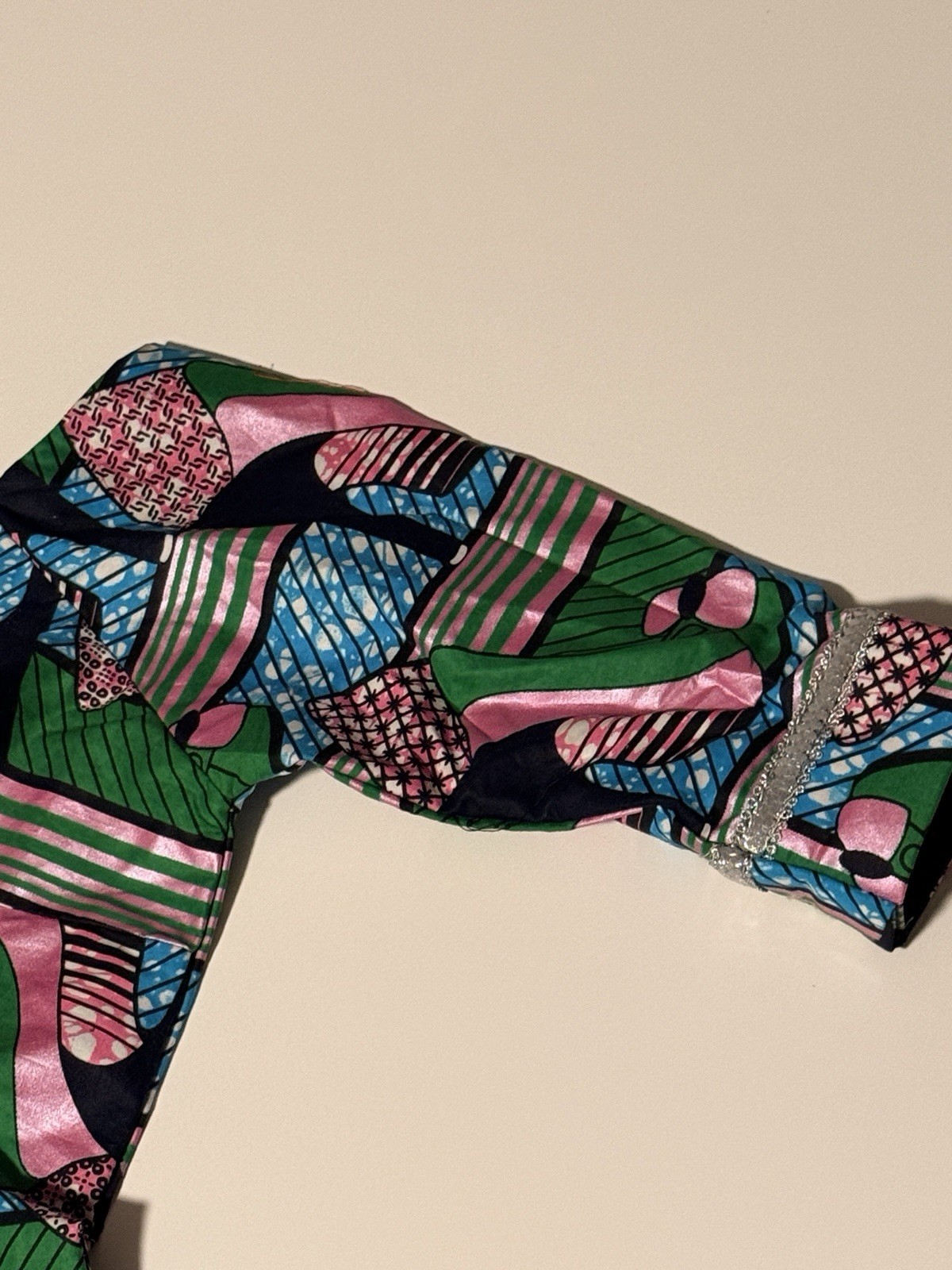 Womens African Ethnic Wear 3 Piece Set 2 Wrappers Colorful With Blouse SZ Small