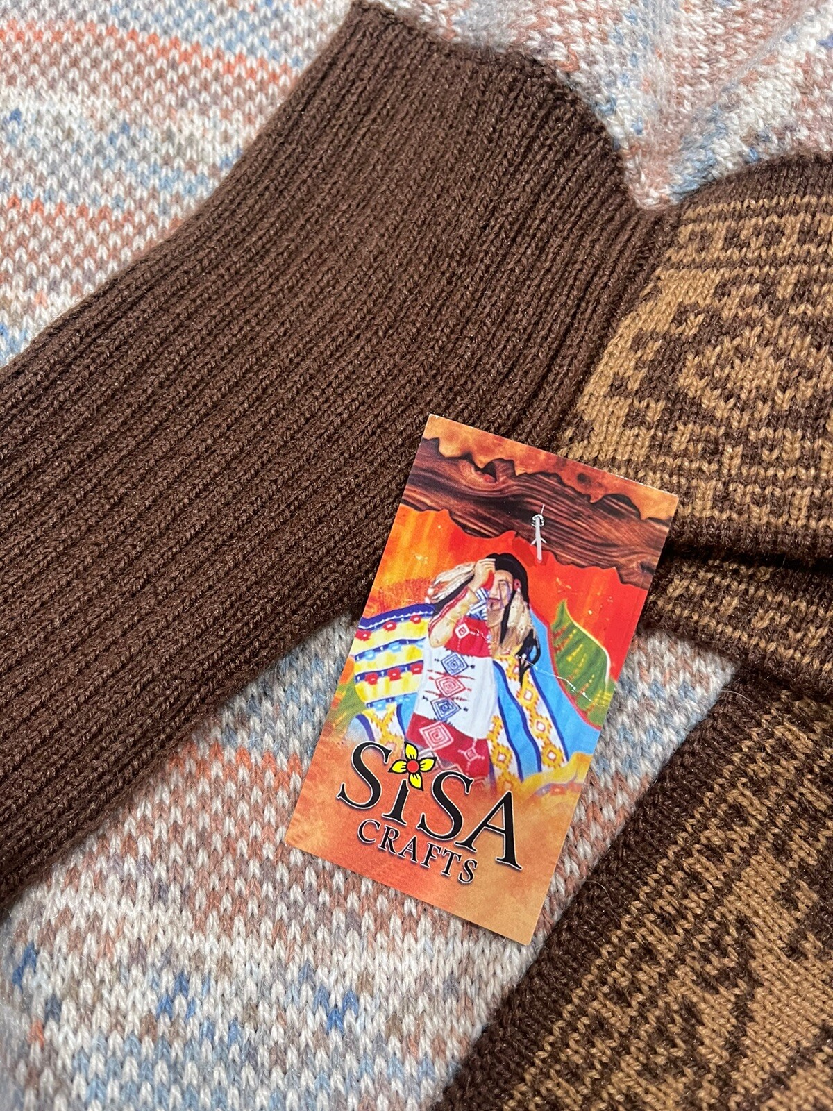 Native Import SISA Crafts 100% Cotton southwestern print Poncho Peru O/S NWT