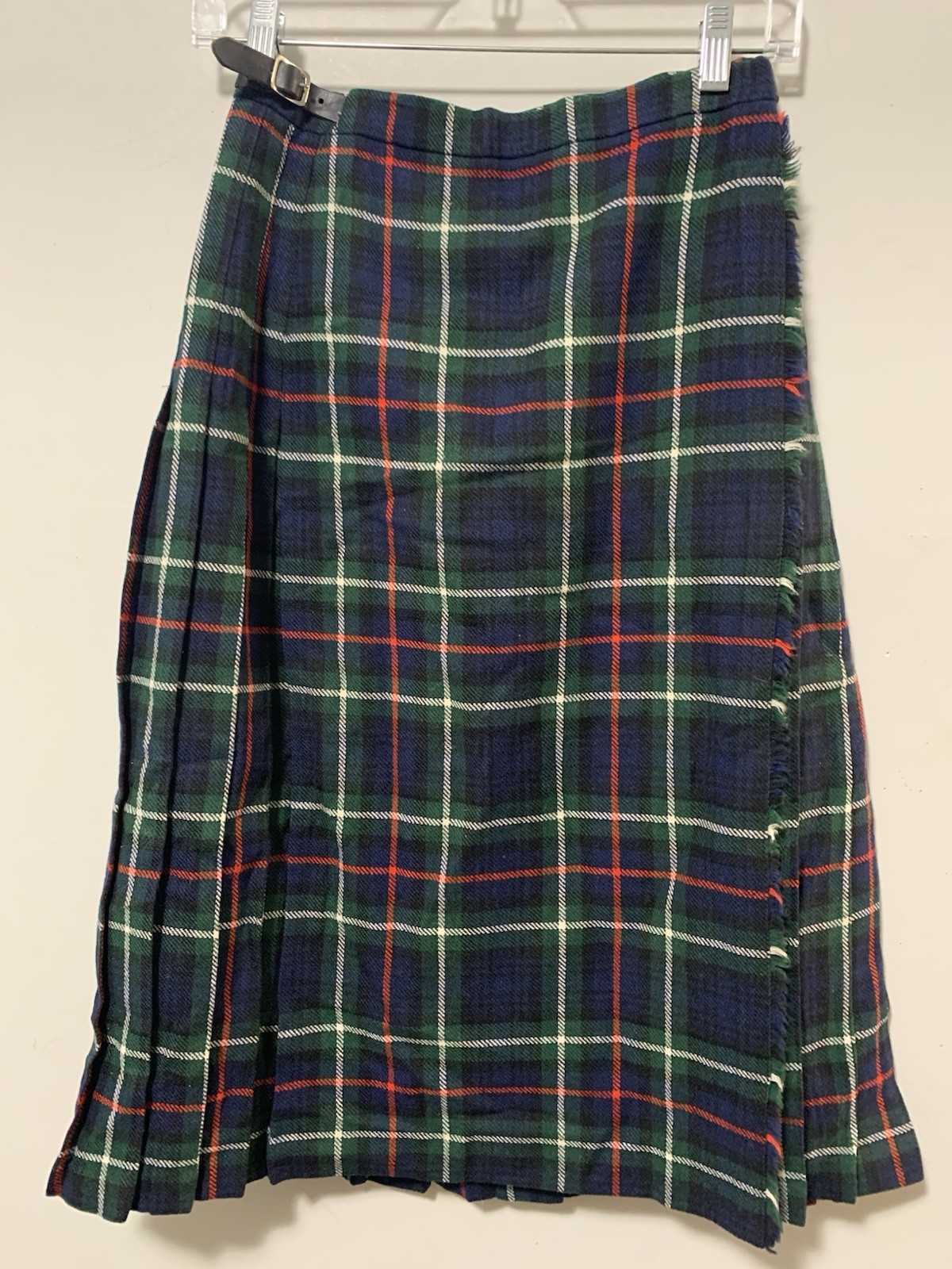 Vntg Jedburgh Kiltmakers 10 Scottish Wool Blend Buckle Kilt Tartan Plaid Pleat