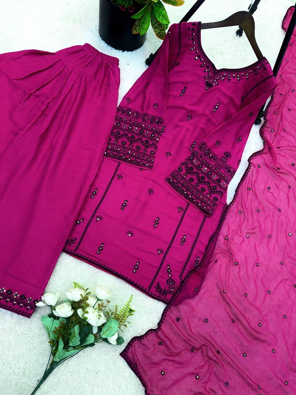 Trending Designer Rayon Cotton Salwar Kameez With Dupatta For Wedding