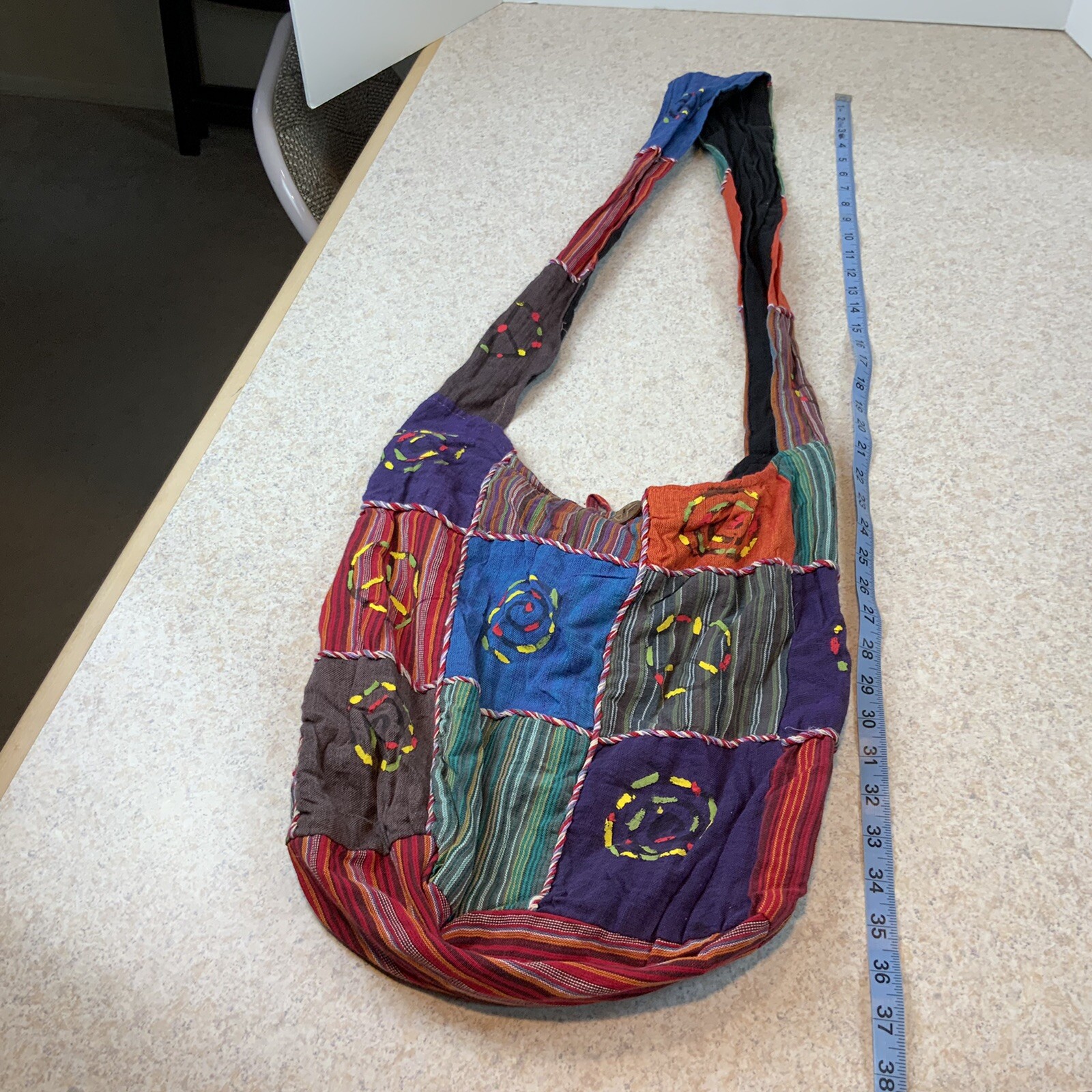 Nepal Cotton Handmade Needlework Hippie Sling Bag Crossbody Purse