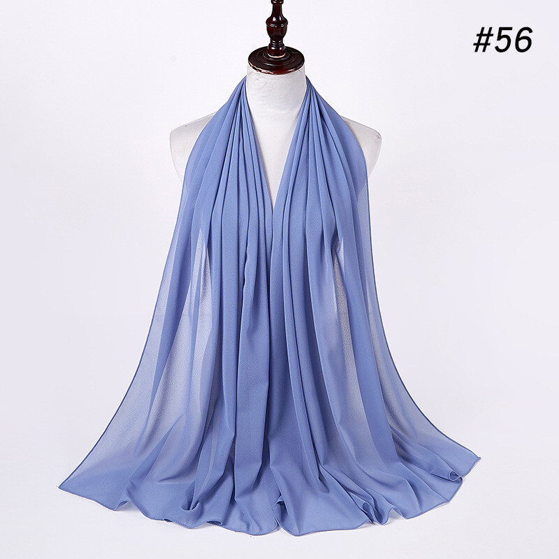 Women Girls Plain Chiffon Hijab Scarf Shawl Scarf Head Scarves Head Wrap Islamic