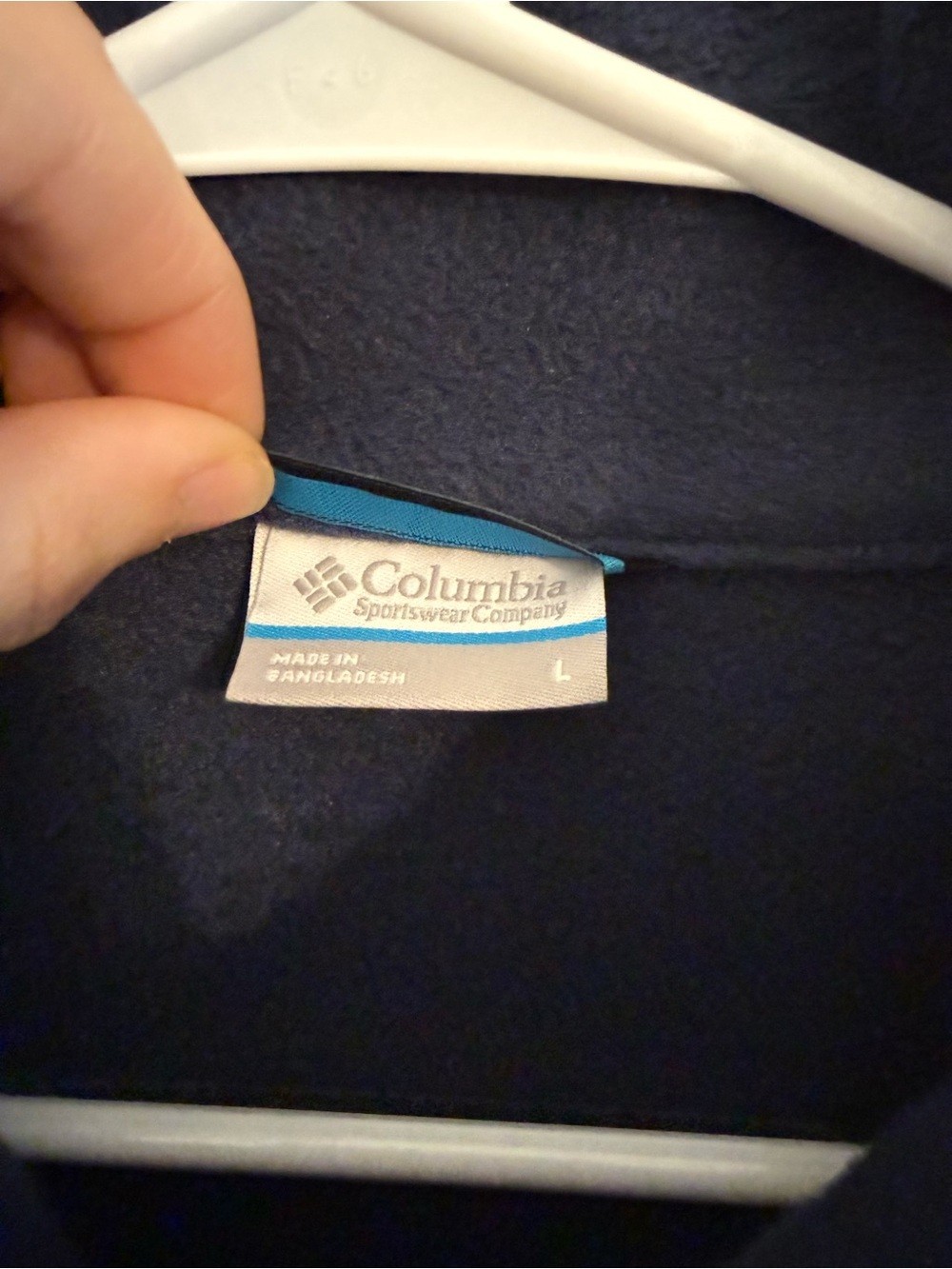 Columbia Men’s Size Large Mountain Full Zip Fleece Vest Navy Blue