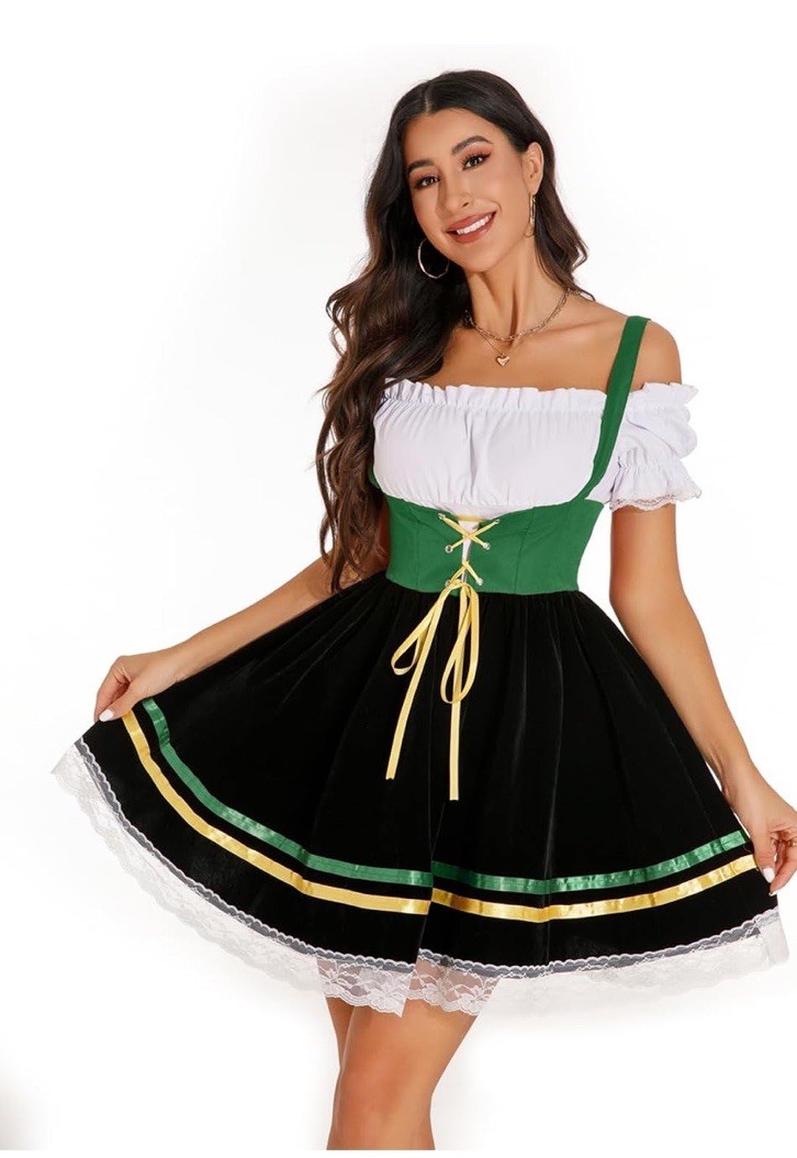 Oktoberfest Beer Festival M Bavarian 1 PC Dress Dirndl Costume German Halloween