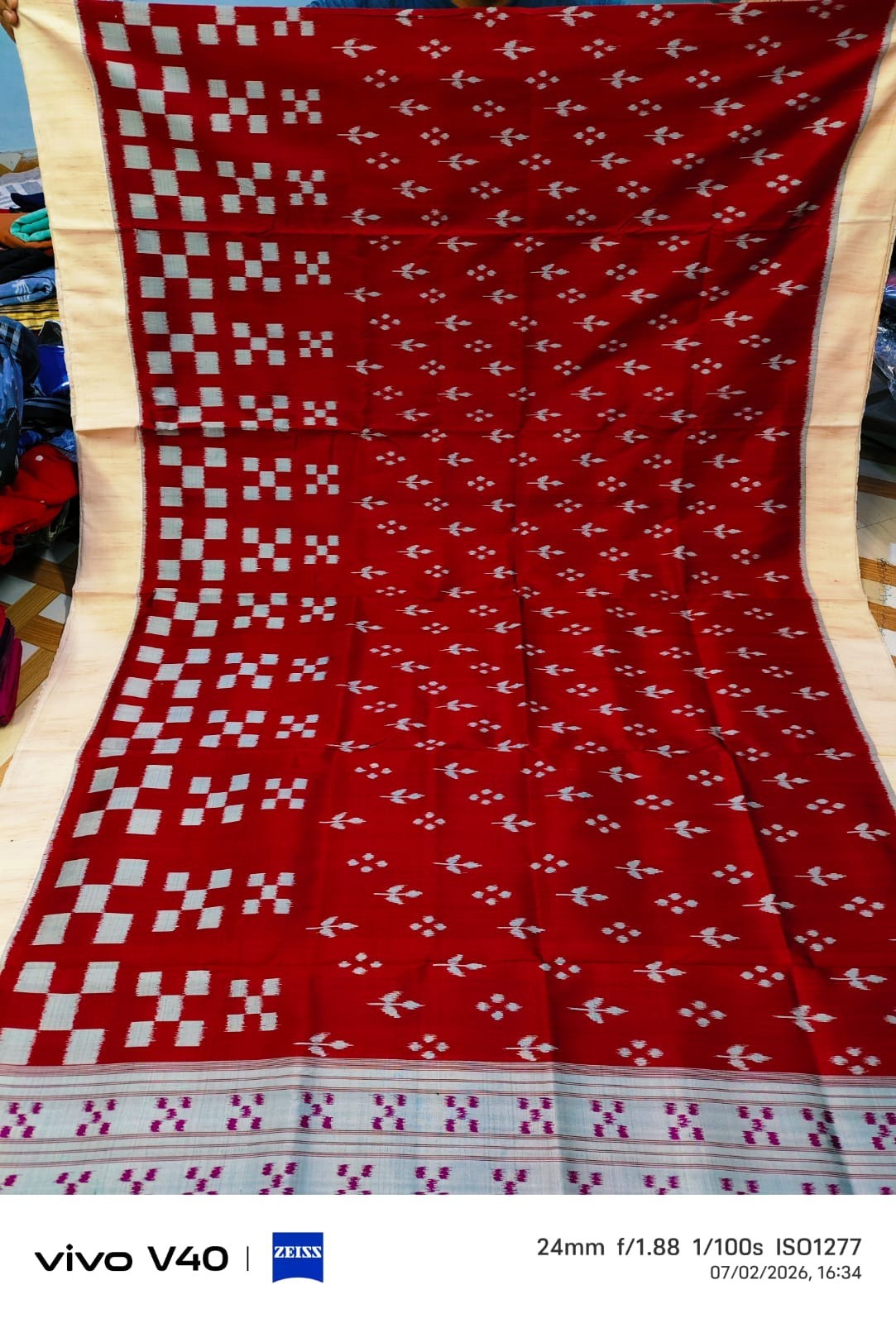 Ikat pure Odisha Sambalpuri Silk Sareefall and Pico done wit – Handmade in India