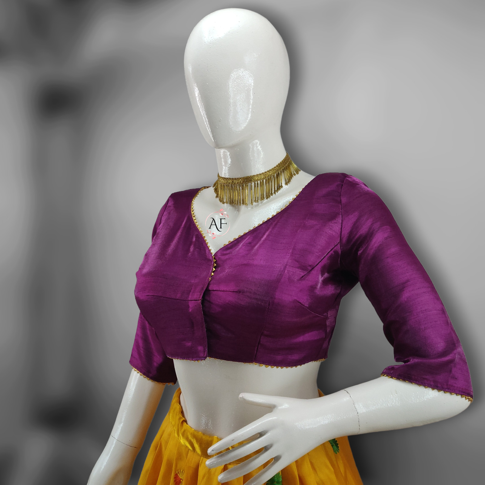 Stunning Silk Blouse in Magenta | Sweetheart Neck Style | Versatile Saree/Top.