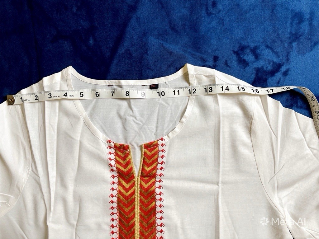 Hand Block Printed Cotton Kurti in Red and White.