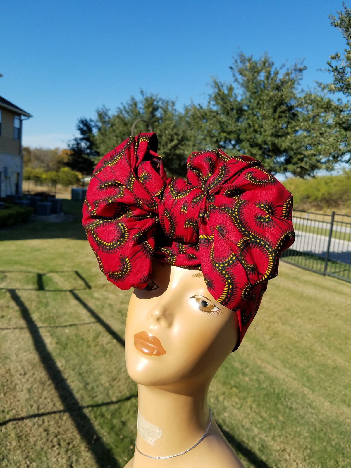 Red And Black Headwrap; Red African Headwrap; African Clothing; African Fabric