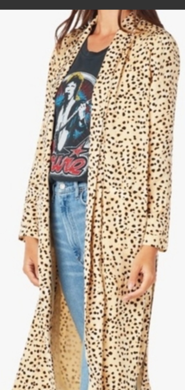 Cupcakes And Cashmere Kimono Long Sleeve Animal Print XS