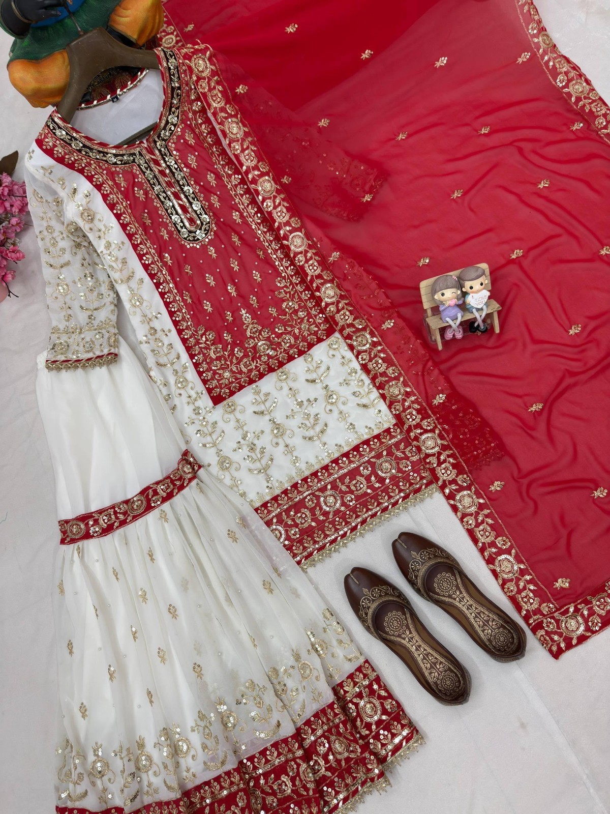 SALWAR KAMEEZ PAKISTANI INDIAN WEDDING PARTY WEAR DRESS BOLLYWOOD SUIT SHARARA