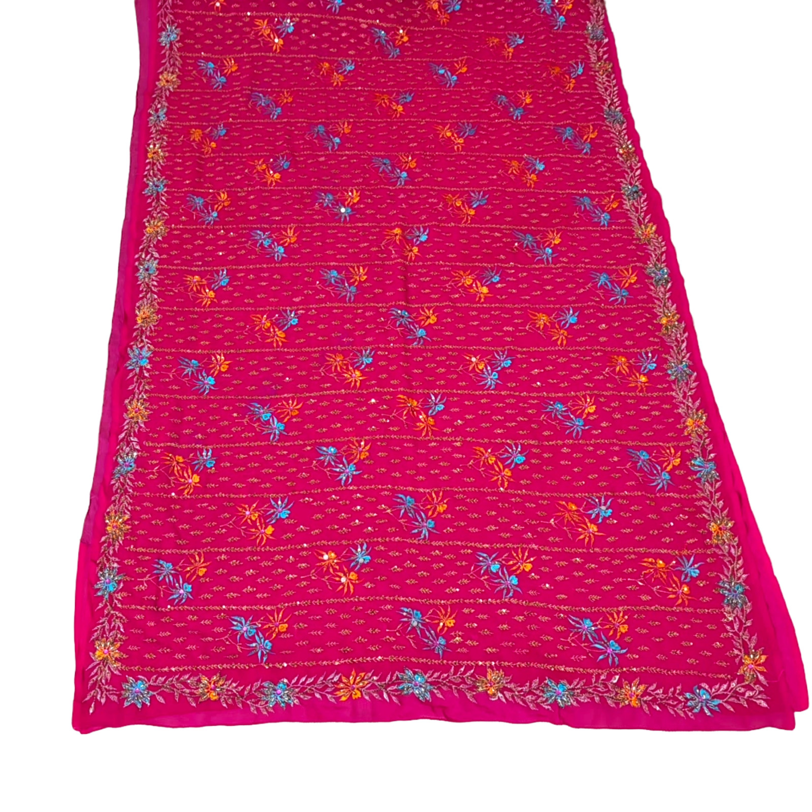 Pink Fabric Saree Dress Women Wrap Embroidered Sari Vintage Sari Material India